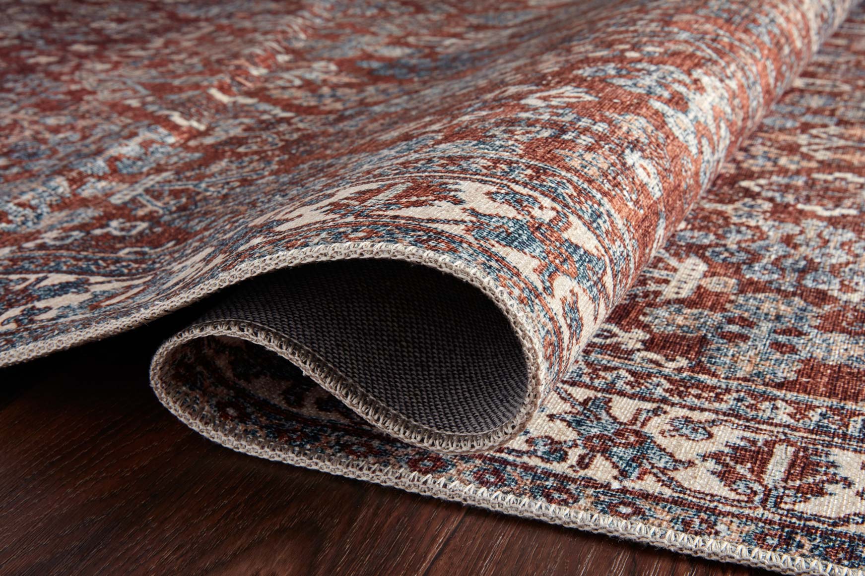 Magnolia Home by Joanna Gaines x Loloi Lenna Brick / Sky Rug White Cliff Studio Area Rugs