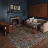 Magnolia Home by Joanna Gaines x Loloi Lenna Brick / Sky Rug White Cliff Studio Area Rugs