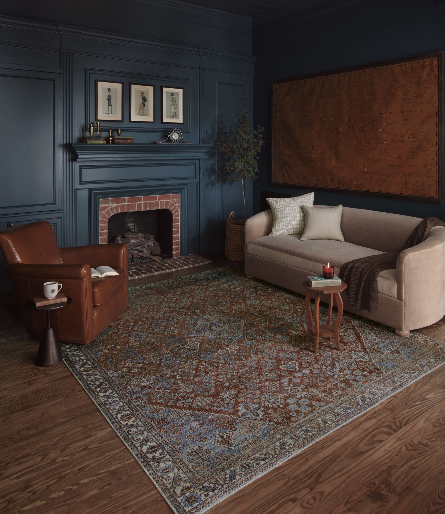Magnolia Home by Joanna Gaines x Loloi Lenna Brick / Sky Rug White Cliff Studio Area Rugs