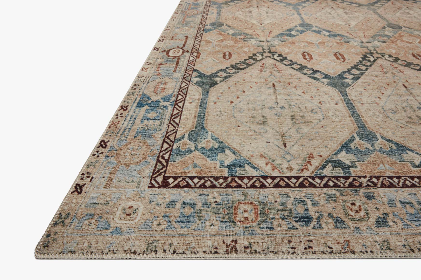 Magnolia Home by Joanna Gaines x Loloi Lenna Denim / Sand Rug White Cliff Studio Area Rugs