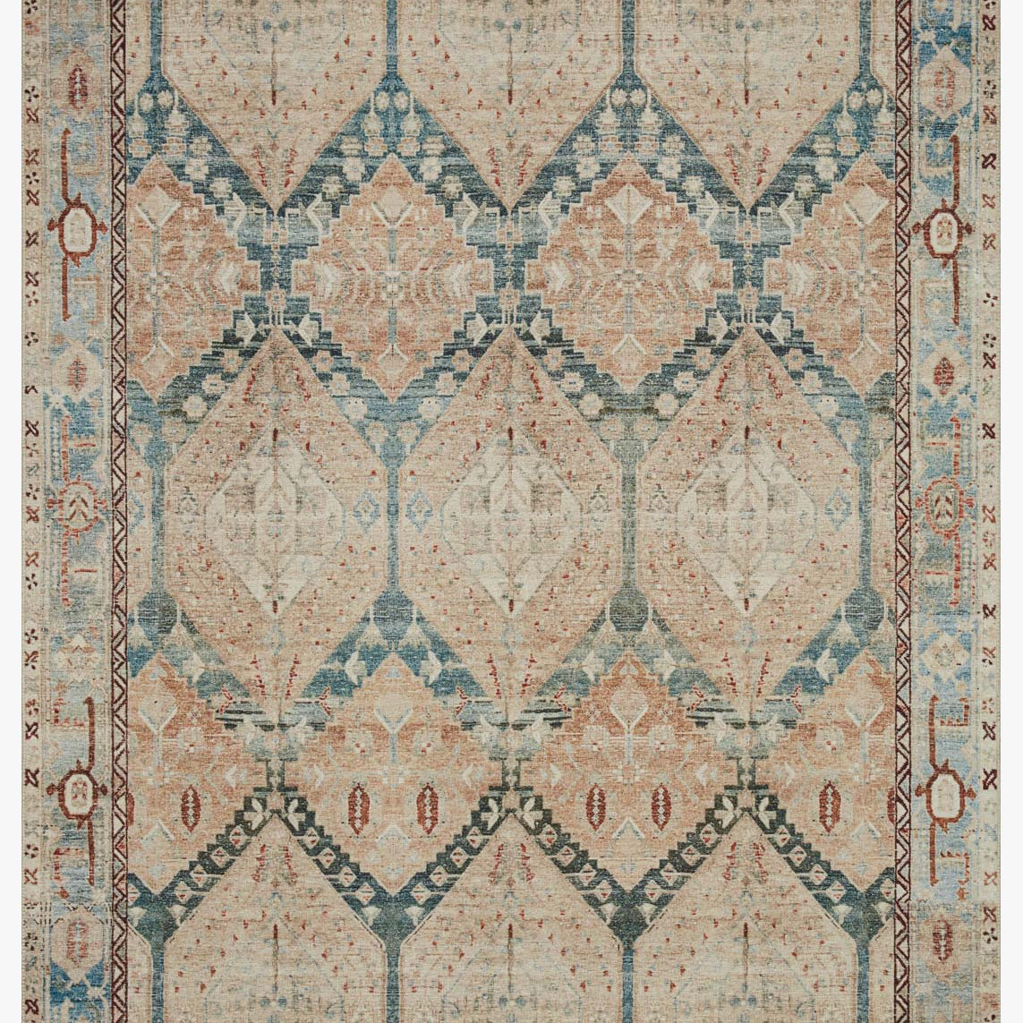 Magnolia Home by Joanna Gaines x Loloi Lenna Denim / Sand Rug White Cliff Studio Area Rugs