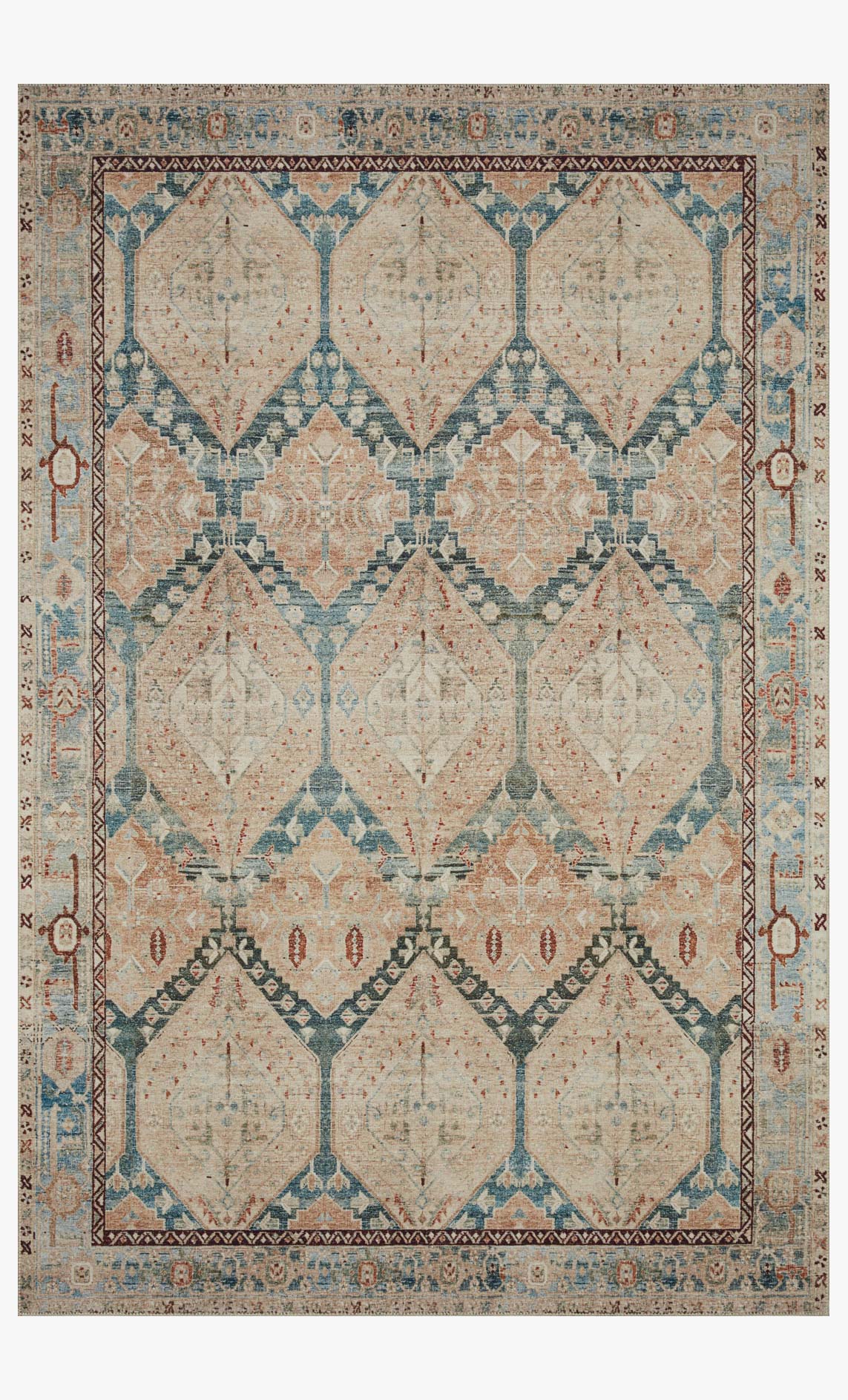 Magnolia Home by Joanna Gaines x Loloi Lenna Denim / Sand Rug White Cliff Studio Area Rugs