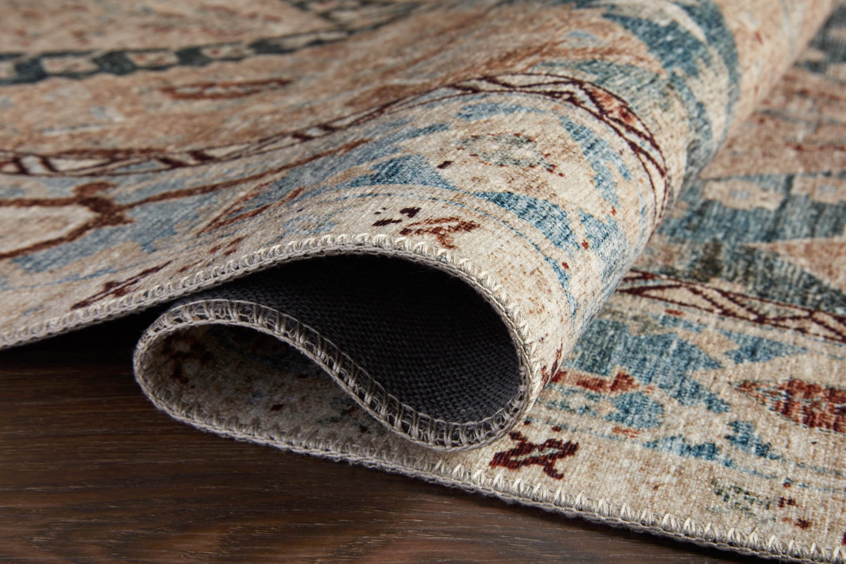 Magnolia Home by Joanna Gaines x Loloi Lenna Denim / Sand Rug White Cliff Studio Area Rugs