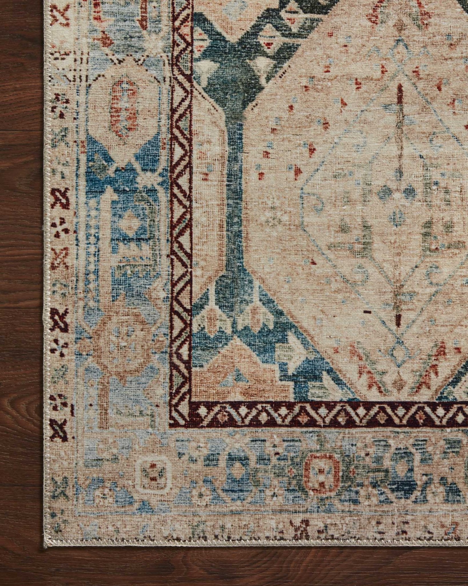 Magnolia Home by Joanna Gaines x Loloi Lenna Denim / Sand Rug White Cliff Studio Area Rugs