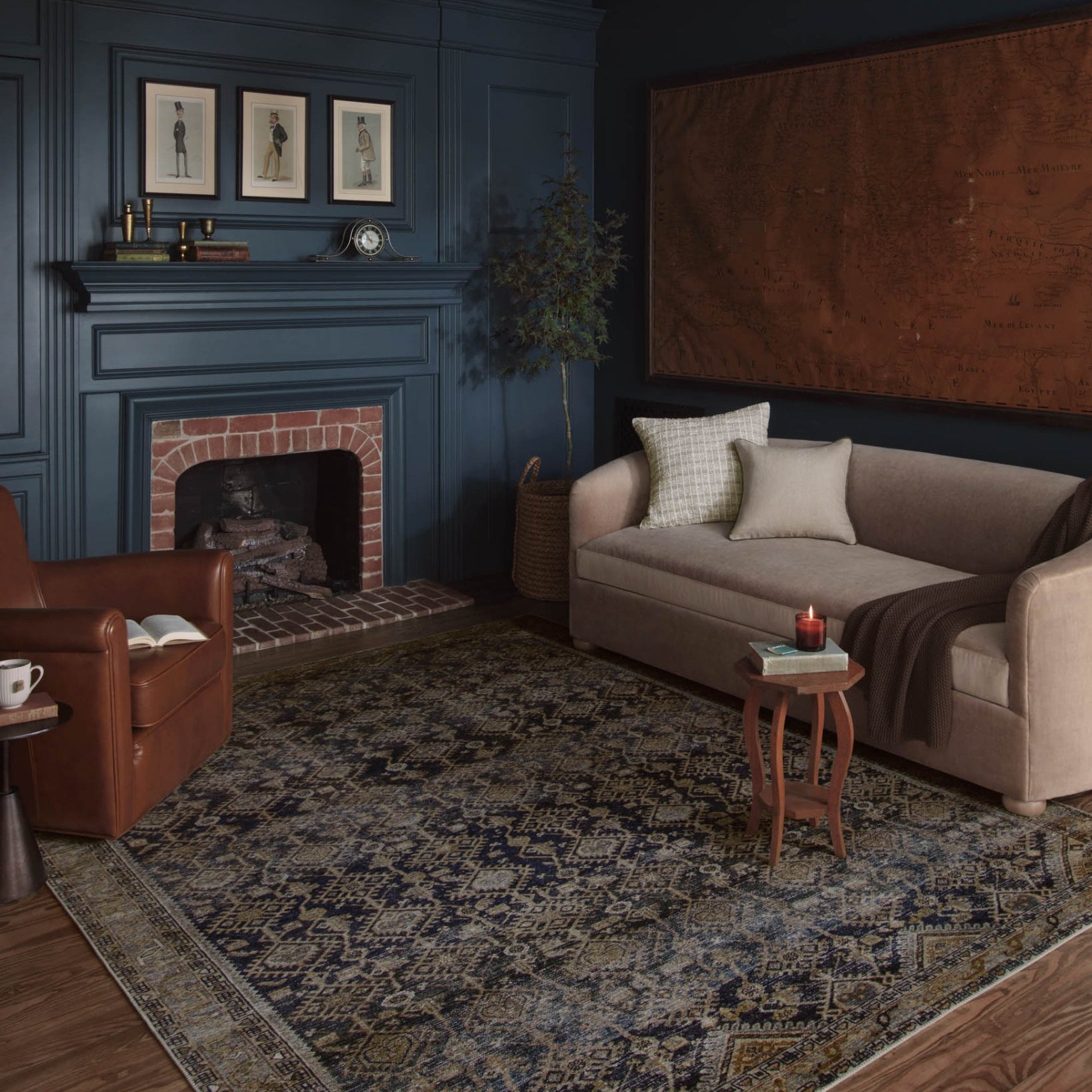 Magnolia Home by Joanna Gaines x Loloi Lenna Indigo / Natural Rug White Cliff Studio Area Rugs