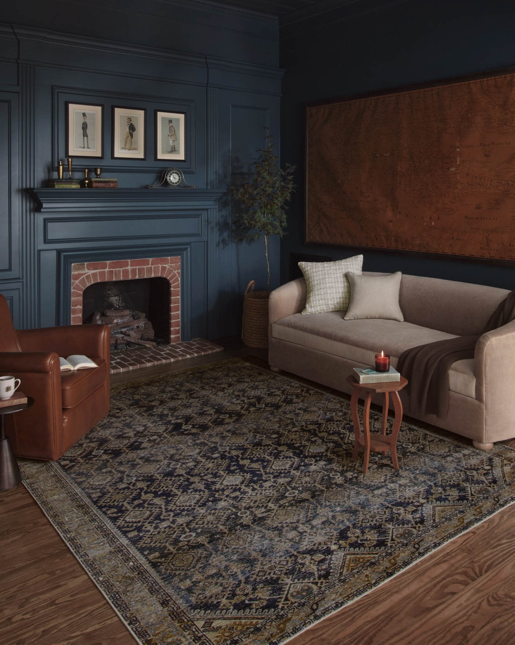 Magnolia Home by Joanna Gaines x Loloi Lenna Indigo / Natural Rug White Cliff Studio Area Rugs