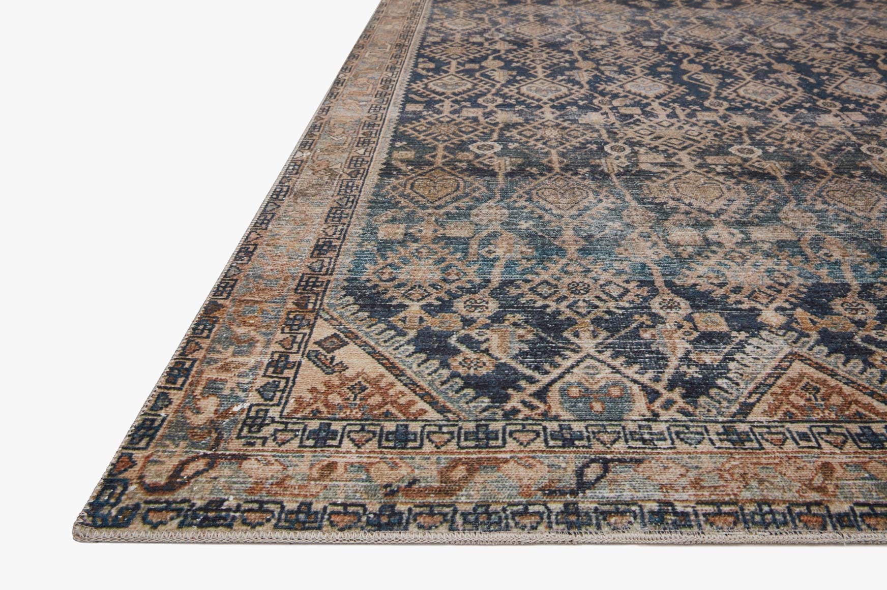 Magnolia Home by Joanna Gaines x Loloi Lenna Indigo / Natural Rug White Cliff Studio Area Rugs