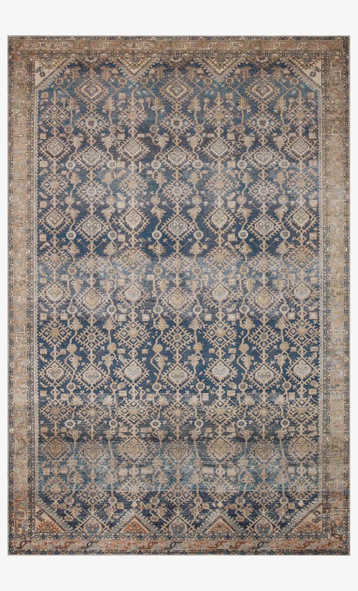 Magnolia Home by Joanna Gaines x Loloi Lenna Indigo / Natural Rug White Cliff Studio Area Rugs