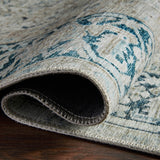 Magnolia Home by Joanna Gaines x Loloi Lenna Natural / Denim Rug White Cliff Studio Area Rugs