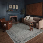 Magnolia Home by Joanna Gaines x Loloi Lenna Natural / Denim Rug White Cliff Studio Area Rugs