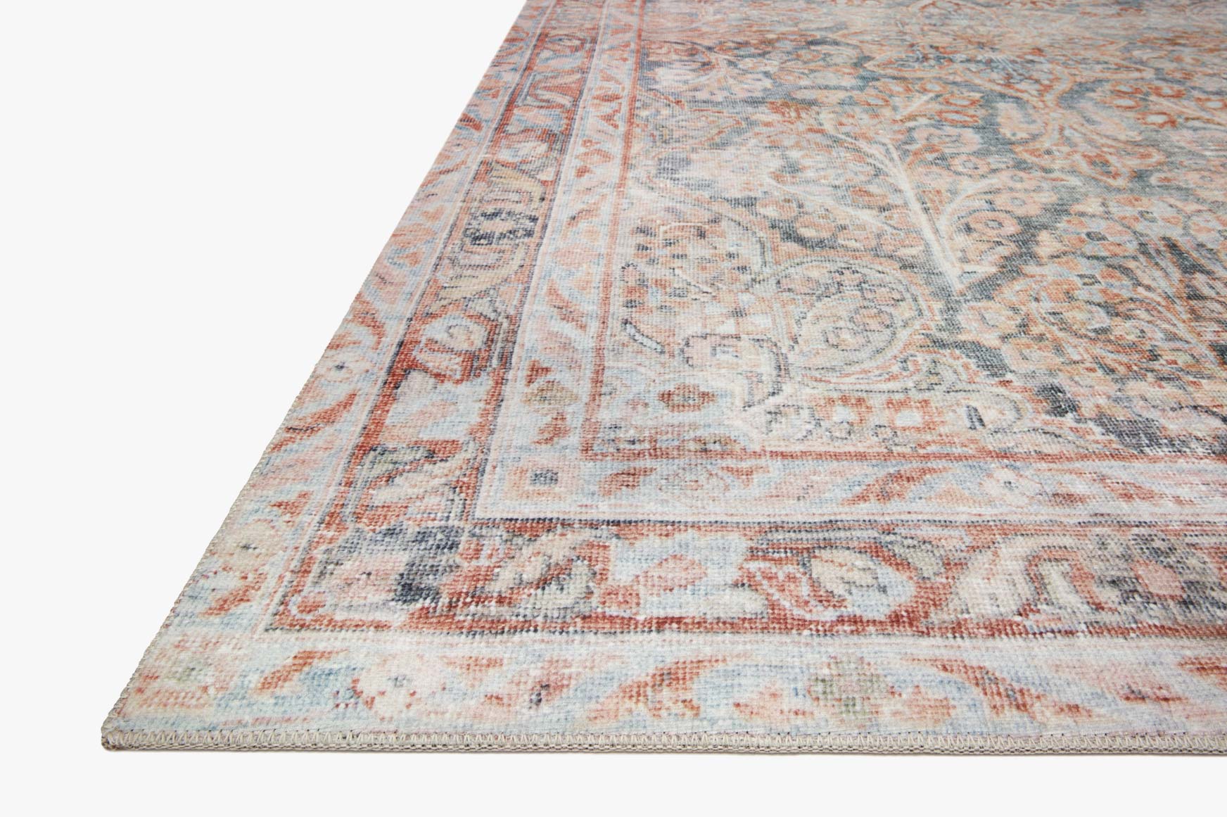 Magnolia Home by Joanna Gaines x Loloi Lenna Ocean / Apricot Rug White Cliff Studio Area Rugs