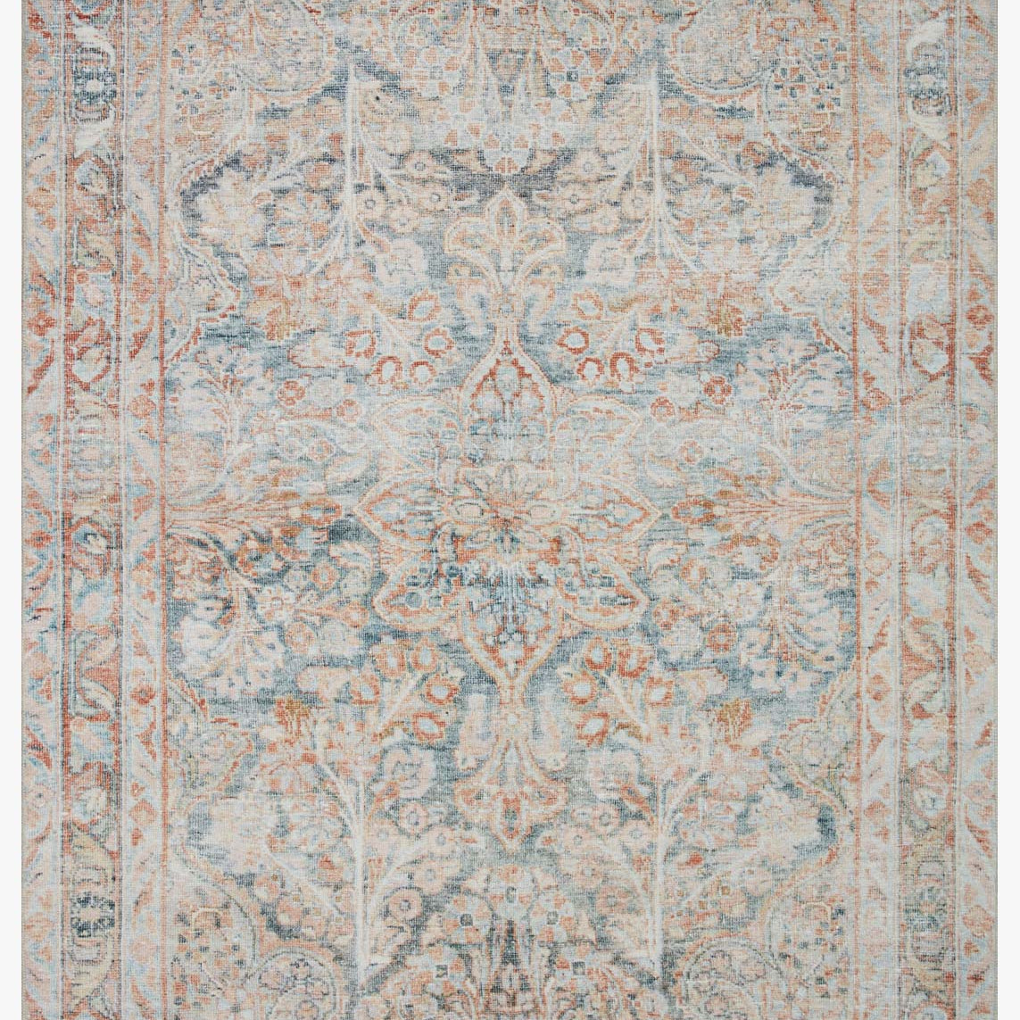 Magnolia Home by Joanna Gaines x Loloi Lenna Ocean / Apricot Rug White Cliff Studio Area Rugs