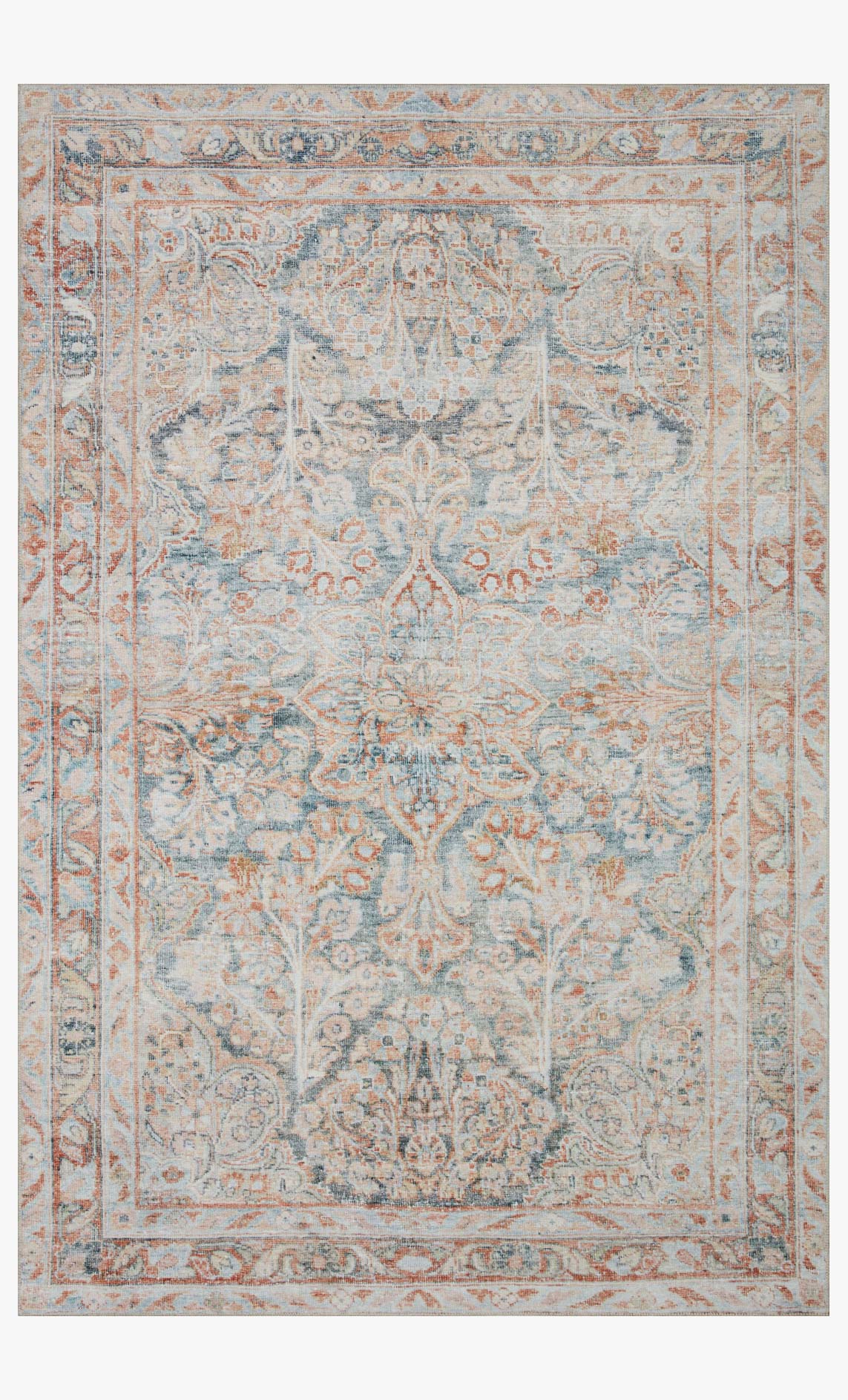 Magnolia Home by Joanna Gaines x Loloi Lenna Ocean / Apricot Rug White Cliff Studio Area Rugs