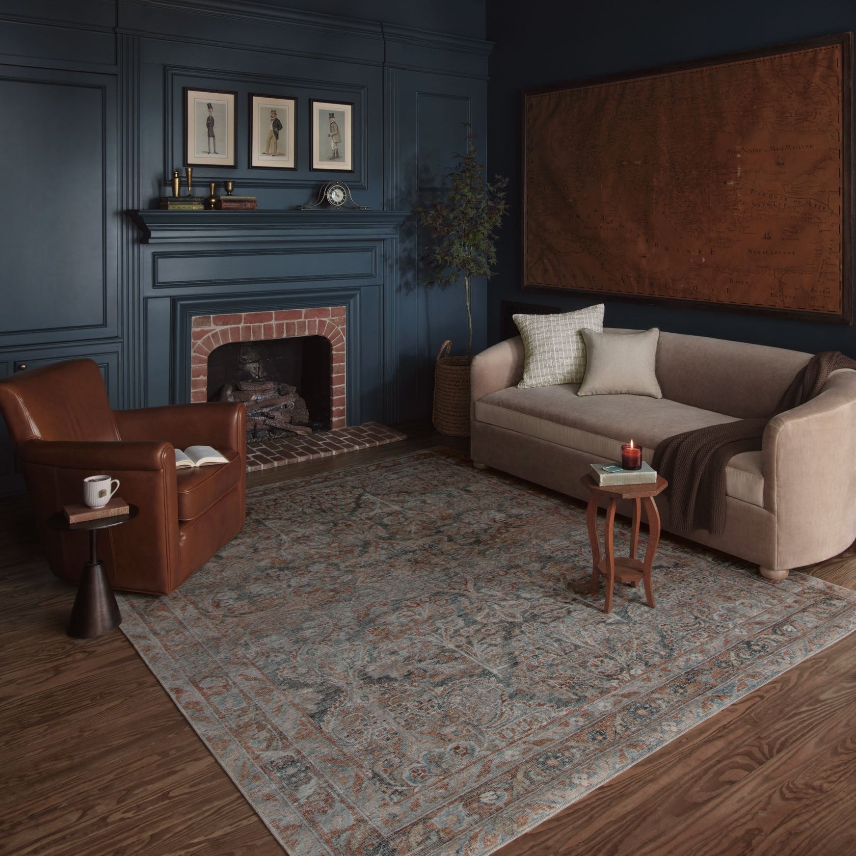 Magnolia Home by Joanna Gaines x Loloi Lenna Ocean / Apricot Rug White Cliff Studio Area Rugs