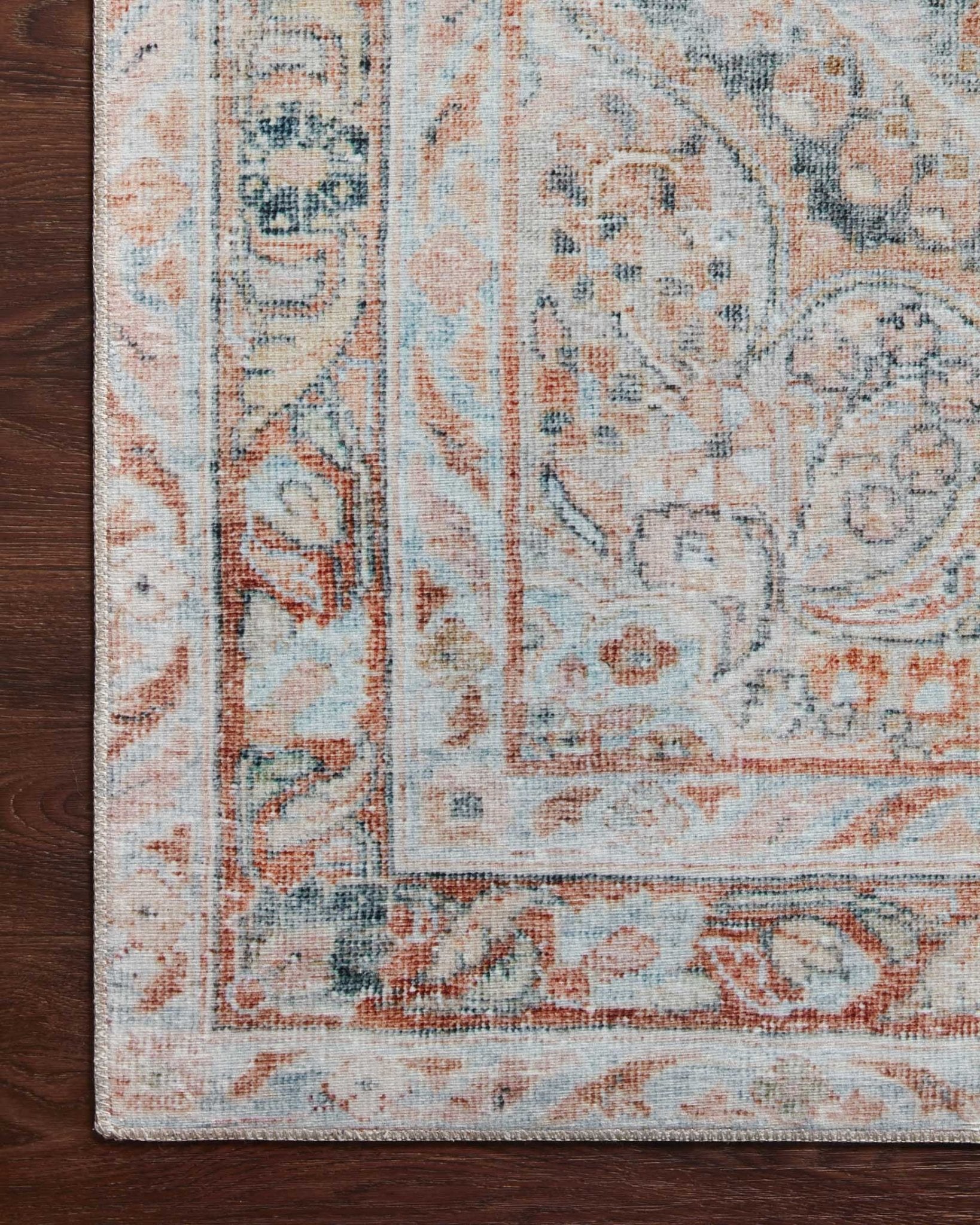Magnolia Home by Joanna Gaines x Loloi Lenna Ocean / Apricot Rug White Cliff Studio Area Rugs