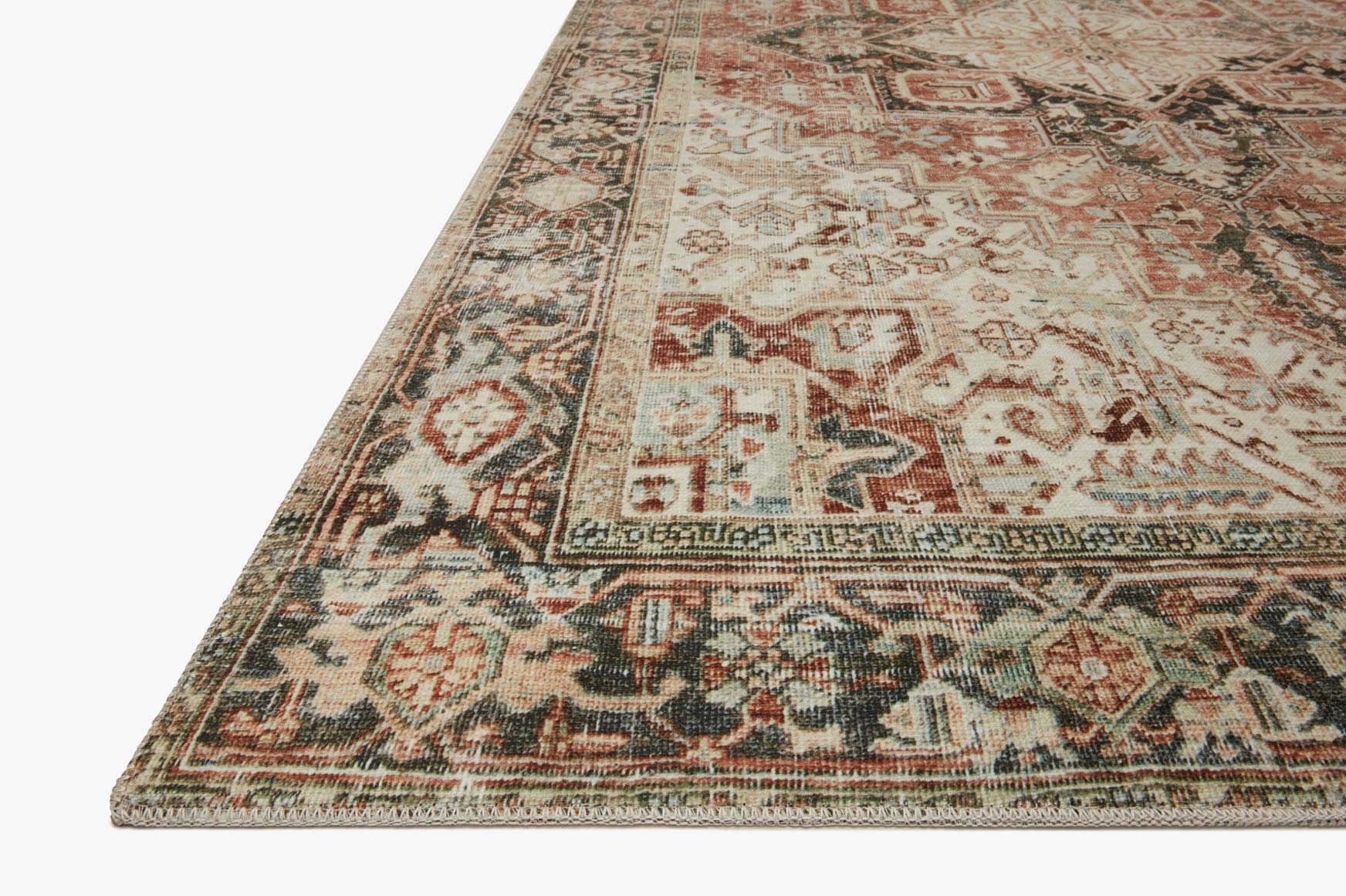 Magnolia Home by Joanna Gaines x Loloi Lenna Rust / Charcoal Rug White Cliff Studio Area Rugs