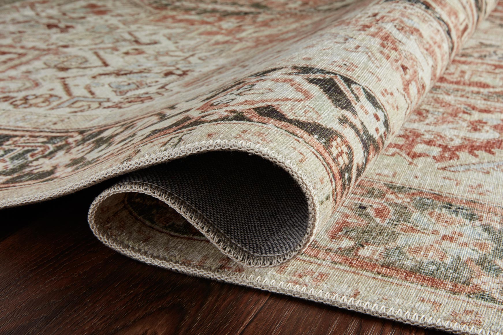 Magnolia Home by Joanna Gaines x Loloi Lenna Rust / Charcoal Rug White Cliff Studio Area Rugs