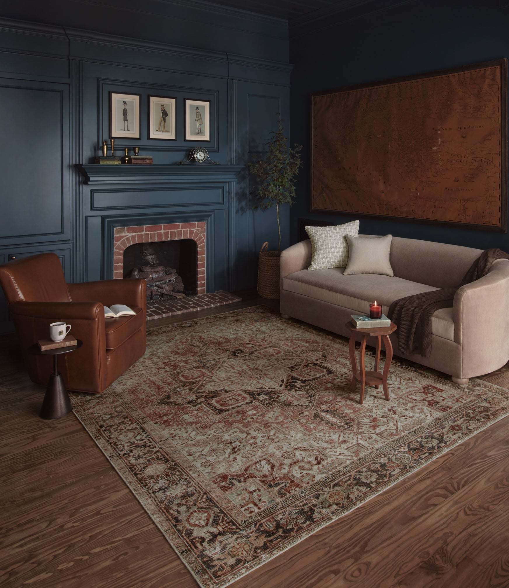 Magnolia Home by Joanna Gaines x Loloi Lenna Rust / Charcoal Rug White Cliff Studio Area Rugs