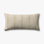 Magnolia Home by Joanna Gaines x Loloi Lincoln Natural / Green Pillow White Cliff Studio Throw Pillows