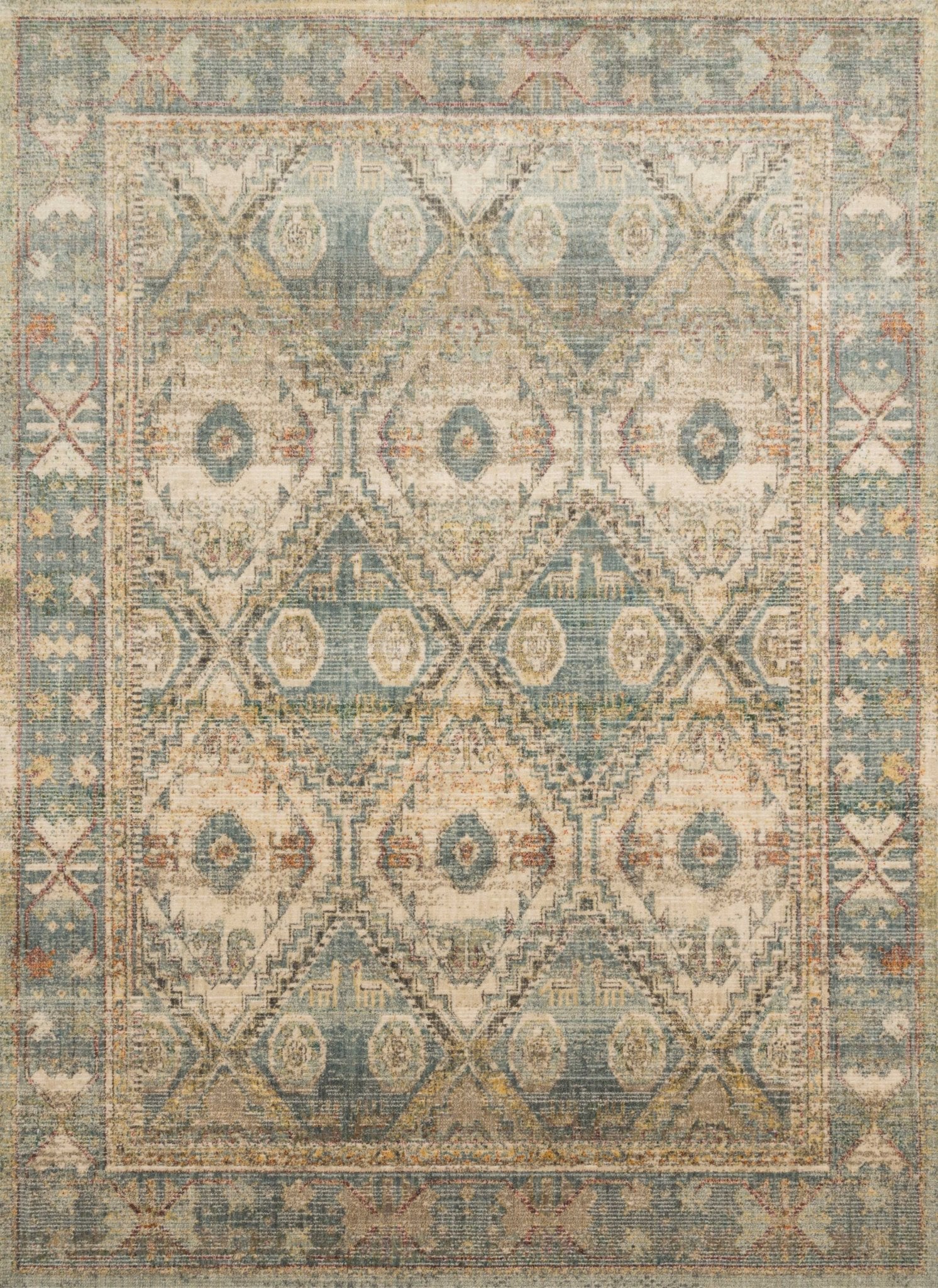 Magnolia Home By Joanna Gaines x Loloi Linnea Natural / Sky Rug