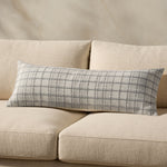 Magnolia Home by Joanna Gaines x Loloi Liv PMH0064 Grey 13'' x 21'' Cover Only White Cliff Studio Throw Pillows