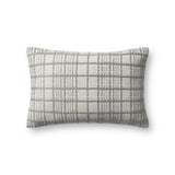 Magnolia Home by Joanna Gaines x Loloi Liv PMH0064 Grey 13'' x 21'' Cover Only White Cliff Studio Throw Pillows