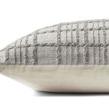 Magnolia Home by Joanna Gaines x Loloi Liv PMH0064 Grey 13'' x 21'' Cover Only White Cliff Studio Throw Pillows