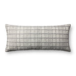 Magnolia Home by Joanna Gaines x Loloi Liv PMH0064 Grey 13'' x 21'' Cover Only White Cliff Studio Throw Pillows