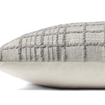 Magnolia Home by Joanna Gaines x Loloi Liv PMH0064 Grey 13'' x 21'' Cover Only White Cliff Studio Throw Pillows