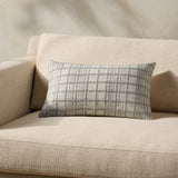 Magnolia Home by Joanna Gaines x Loloi Liv PMH0064 Grey 13'' x 21'' Cover Only White Cliff Studio Throw Pillows