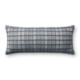 Magnolia Home by Joanna Gaines x Loloi Liv PMH0064 Navy 13'' x 21'' Cover Only White Cliff Studio Throw Pillows