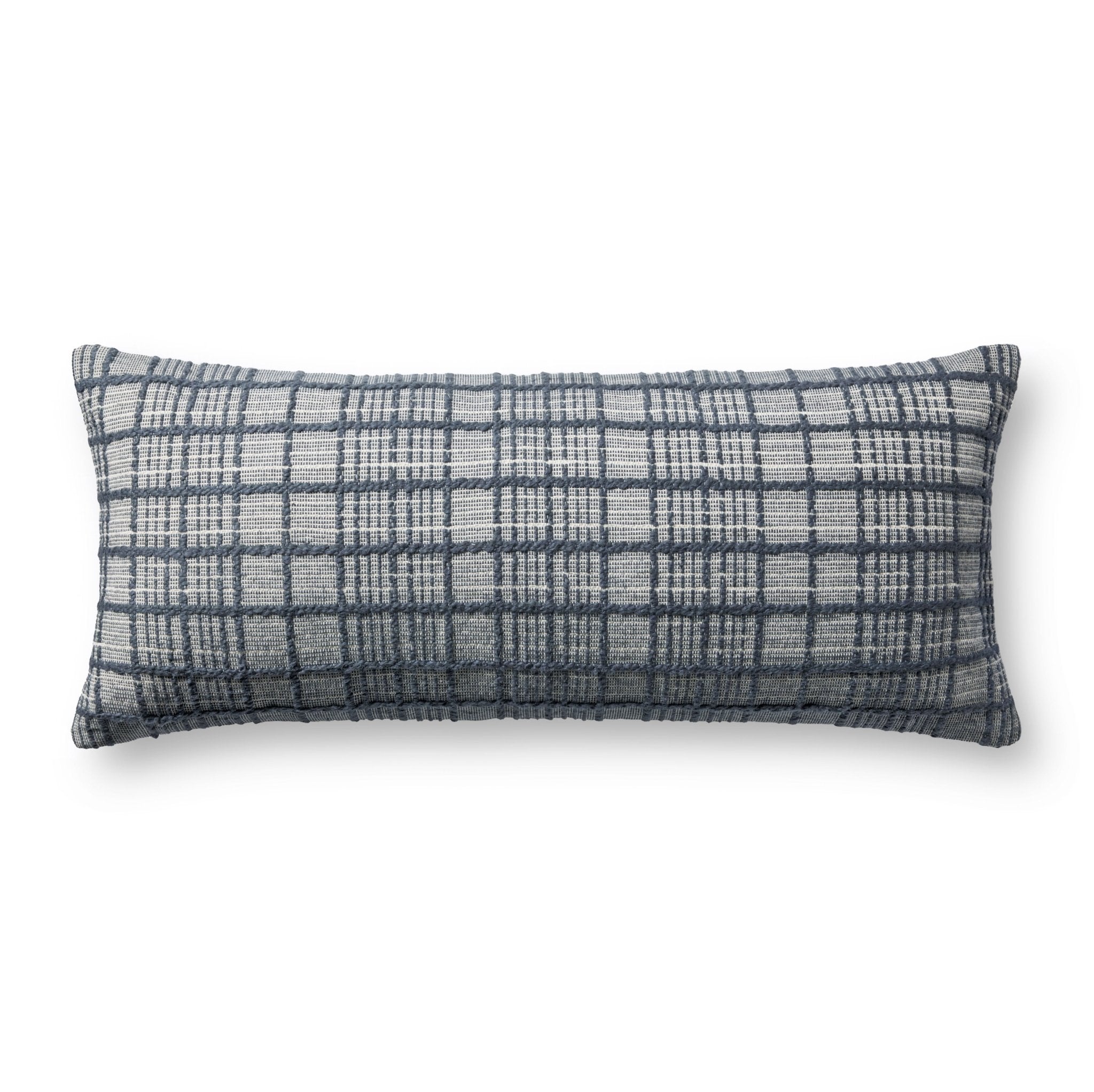 Magnolia Home by Joanna Gaines x Loloi Liv PMH0064 Navy 13'' x 21'' Cover Only White Cliff Studio Throw Pillows