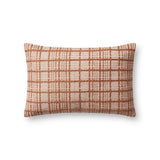 Magnolia Home by Joanna Gaines x Loloi Liv PMH0064 Rust 13'' x 21'' Cover Only White Cliff Studio Throw Pillows