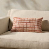 Magnolia Home by Joanna Gaines x Loloi Liv PMH0064 Rust 13'' x 21'' Cover Only White Cliff Studio Throw Pillows