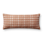 Magnolia Home by Joanna Gaines x Loloi Liv PMH0064 Rust 13'' x 21'' Cover Only White Cliff Studio Throw Pillows