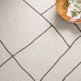 Magnolia Home By Joanna Gaines x Loloi Logan Ivory / Charcoal 18" x 18" Sample Rug White Cliff Studio Area Rugs