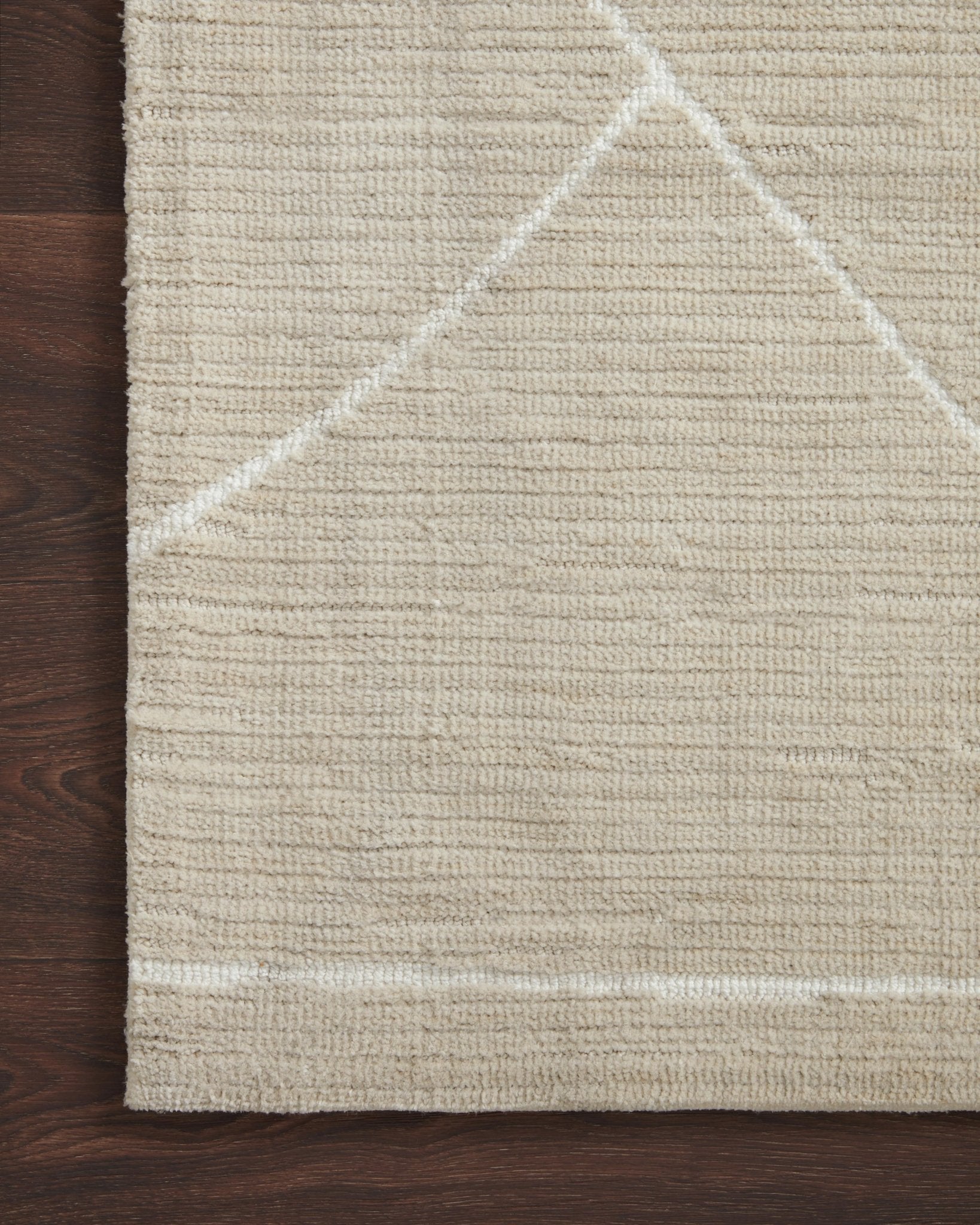 Magnolia Home By Joanna Gaines x Loloi Logan Oatmeal / White 18" x 18" Sample Rug White Cliff Studio Area Rugs