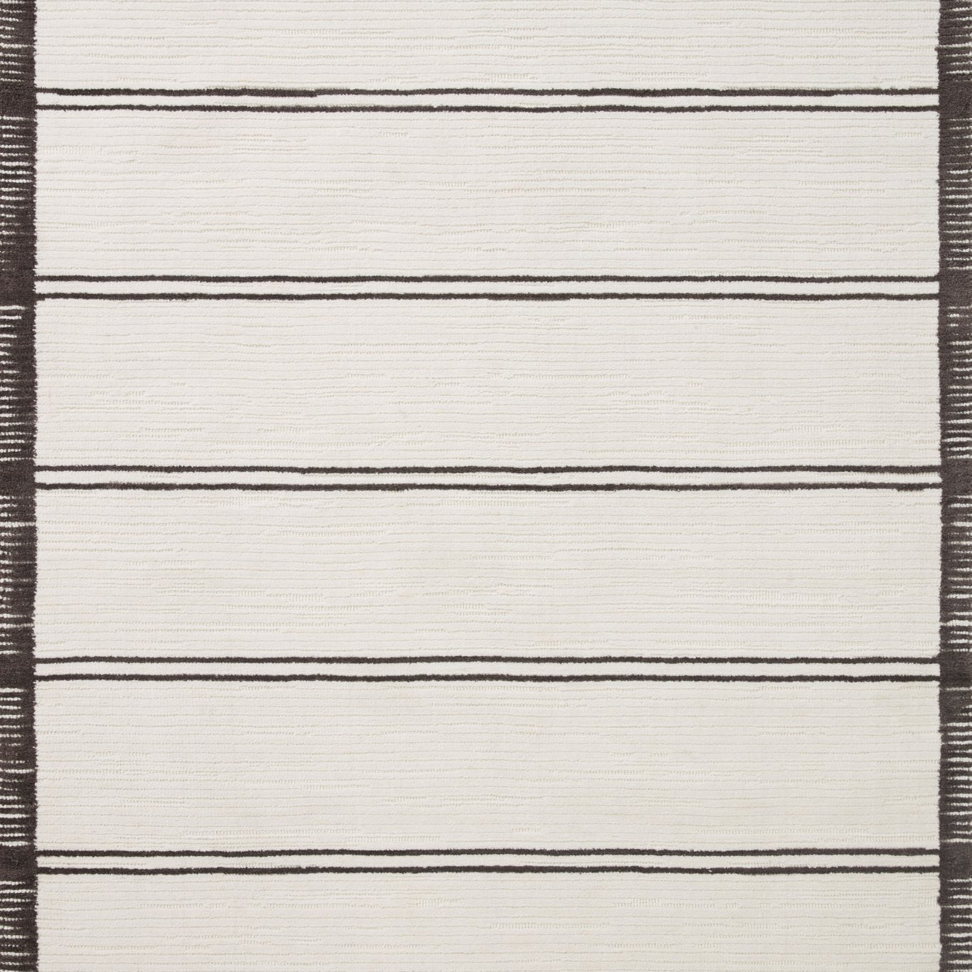 Magnolia Home By Joanna Gaines x Loloi Logan White / Mocha 18" x 18" Sample Rug White Cliff Studio Area Rugs