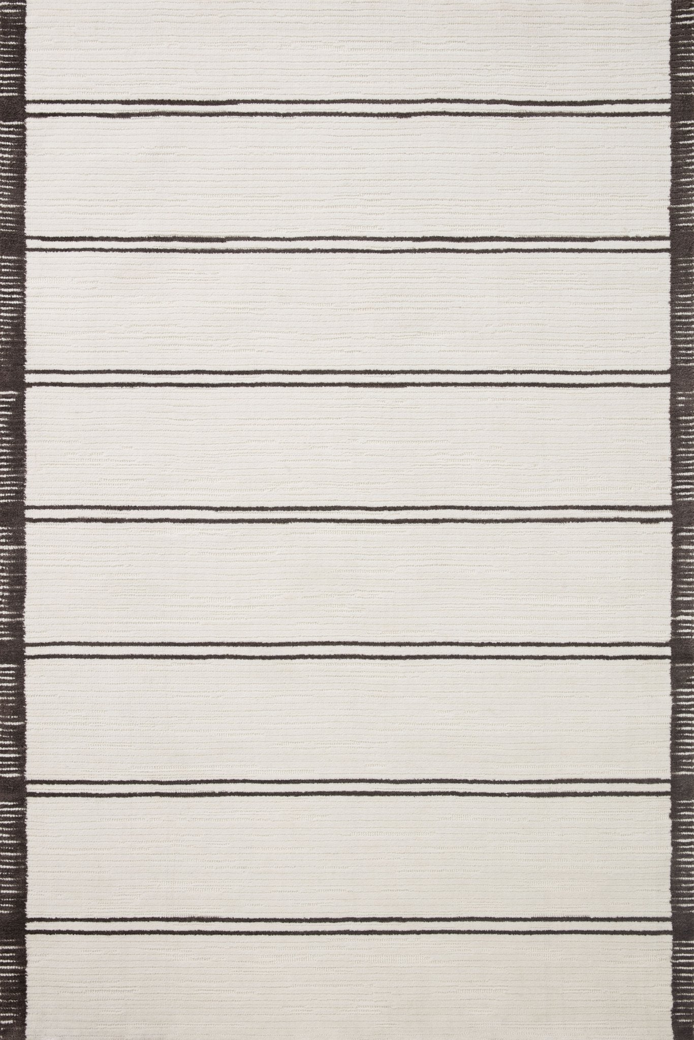 Magnolia Home By Joanna Gaines x Loloi Logan White / Mocha 18" x 18" Sample Rug White Cliff Studio Area Rugs