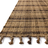 Magnolia Home by Joanna Gaines x Loloi Louie Natural / Espresso 18" x 18" Sample Rug White Cliff Studio Area Rugs