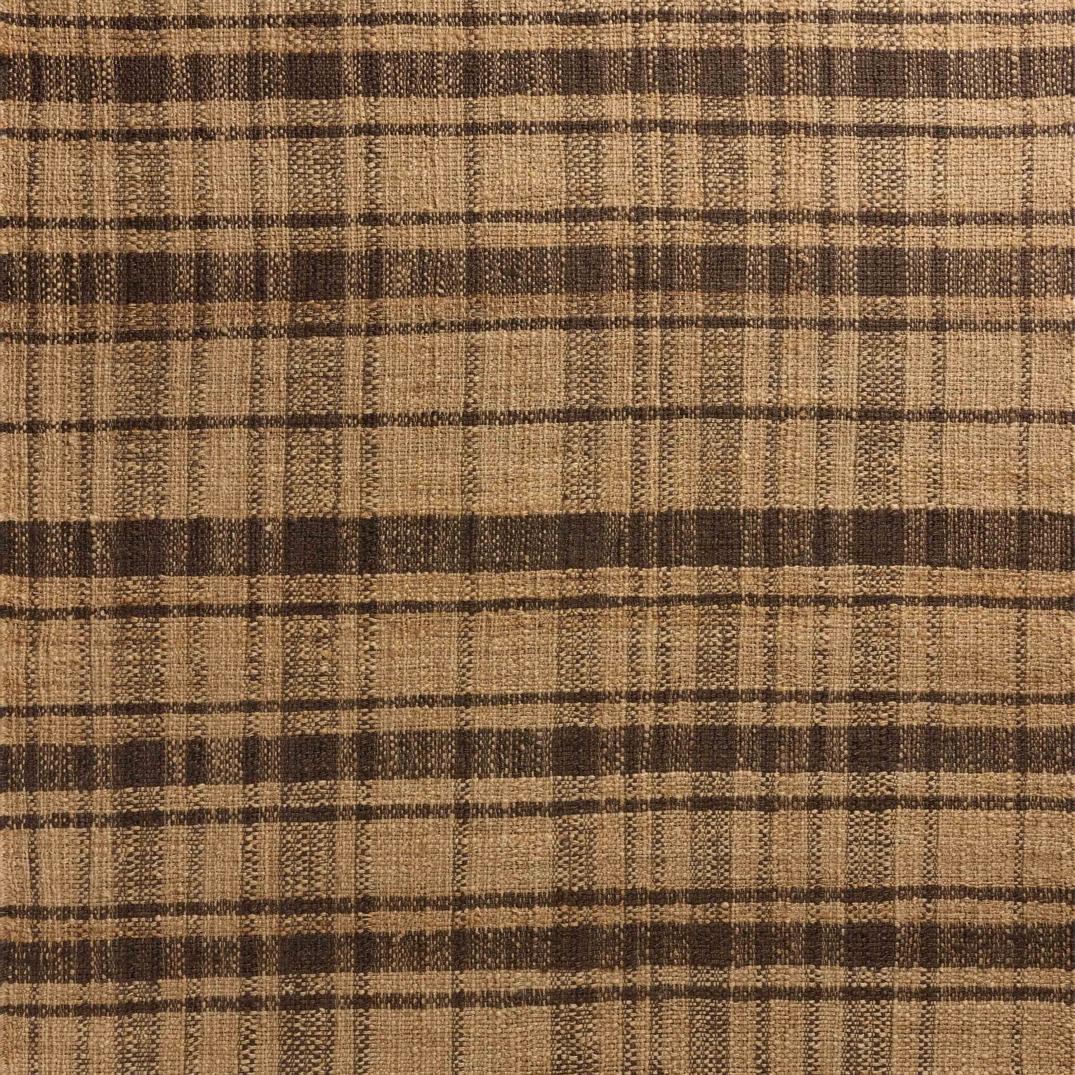 Magnolia Home by Joanna Gaines x Loloi Louie Natural / Espresso 18" x 18" Sample Rug White Cliff Studio Area Rugs