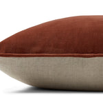 Magnolia Home by Joanna Gaines x Loloi Lydia Chestnut 18'' x 18'' Pillow Cover Only White Cliff Studio Throw Pillows