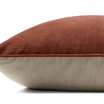 Magnolia Home by Joanna Gaines x Loloi Lydia Chestnut 18'' x 18'' Pillow Cover Only White Cliff Studio Throw Pillows