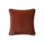 Magnolia Home by Joanna Gaines x Loloi Lydia Chestnut 18'' x 18'' Pillow Cover Only White Cliff Studio Throw Pillows