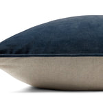 Magnolia Home by Joanna Gaines x Loloi Lydia Dark Blue 18'' x 18'' Pillow Cover Only White Cliff Studio Throw Pillows