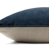 Magnolia Home by Joanna Gaines x Loloi Lydia Dark Blue 18'' x 18'' Pillow Cover Only White Cliff Studio Throw Pillows