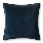 Magnolia Home by Joanna Gaines x Loloi Lydia Dark Blue 18'' x 18'' Pillow Cover Only White Cliff Studio Throw Pillows