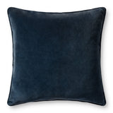 Magnolia Home by Joanna Gaines x Loloi Lydia Dark Blue 18'' x 18'' Pillow Cover Only White Cliff Studio Throw Pillows