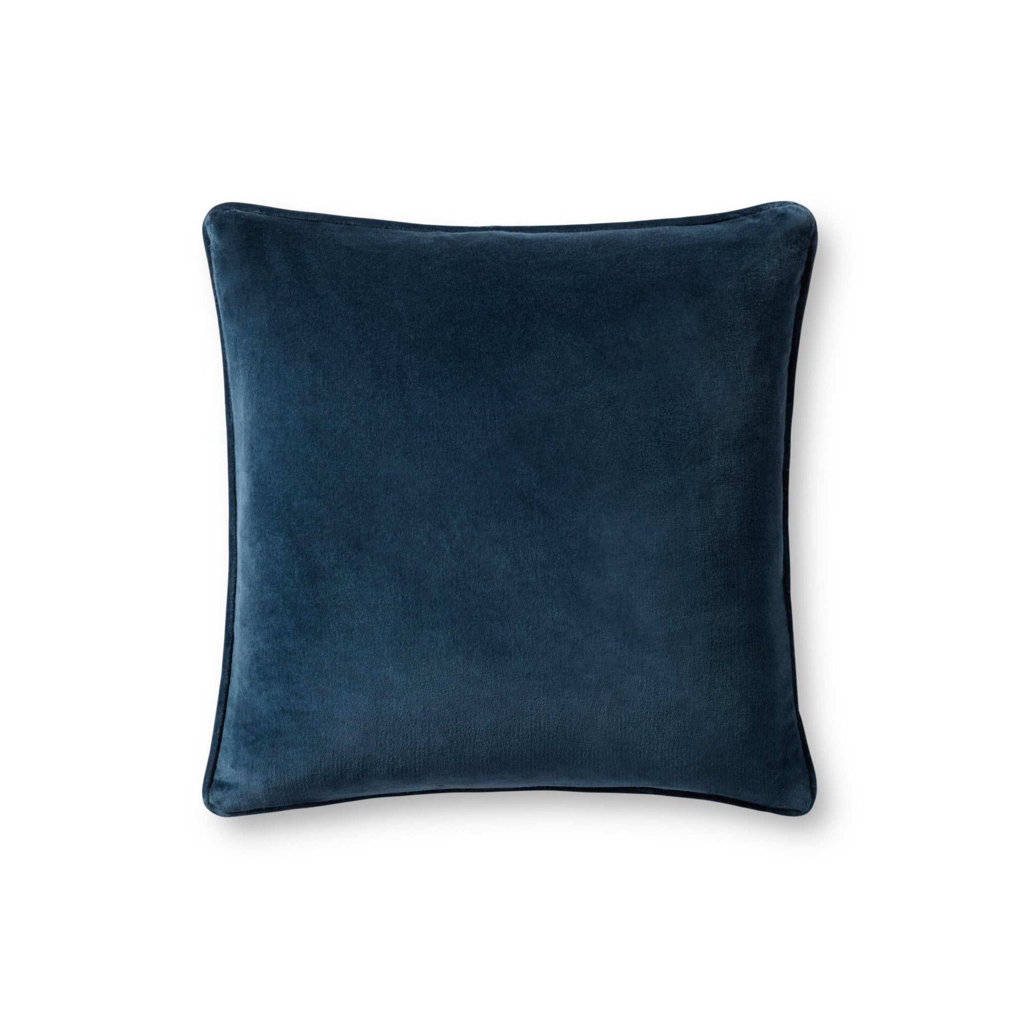 Magnolia Home by Joanna Gaines x Loloi Lydia Dark Blue 18'' x 18'' Pillow Cover Only White Cliff Studio Throw Pillows
