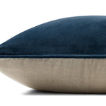 Magnolia Home by Joanna Gaines x Loloi Lydia Dark Blue 18'' x 18'' Pillow Cover Only White Cliff Studio Throw Pillows